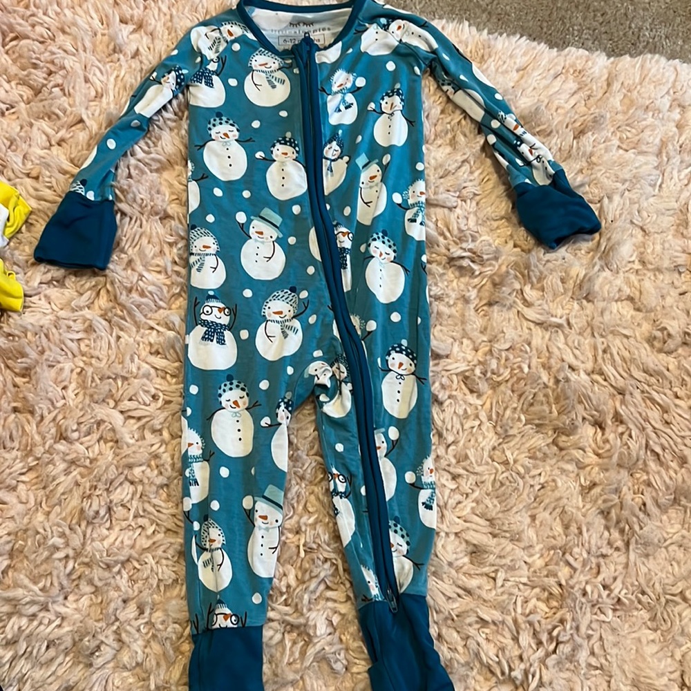 Little sleepies snowman pajamas
